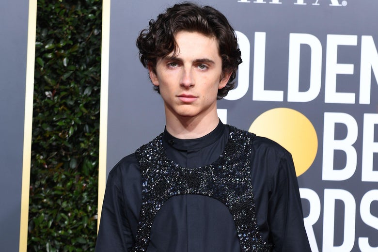 Best Actor in a Supporting Role in any Motion Picture for 'Beautiful Boy' nominee Timothee Chalamet arrives for the 76th annual Golden Globe Awards on January 6, 2019, at the Beverly Hilton hotel in Beverly Hills, California. (Photo by VALERIE MACON / AFP) (Photo credit should read VALERIE MACON/AFP/Getty Images)